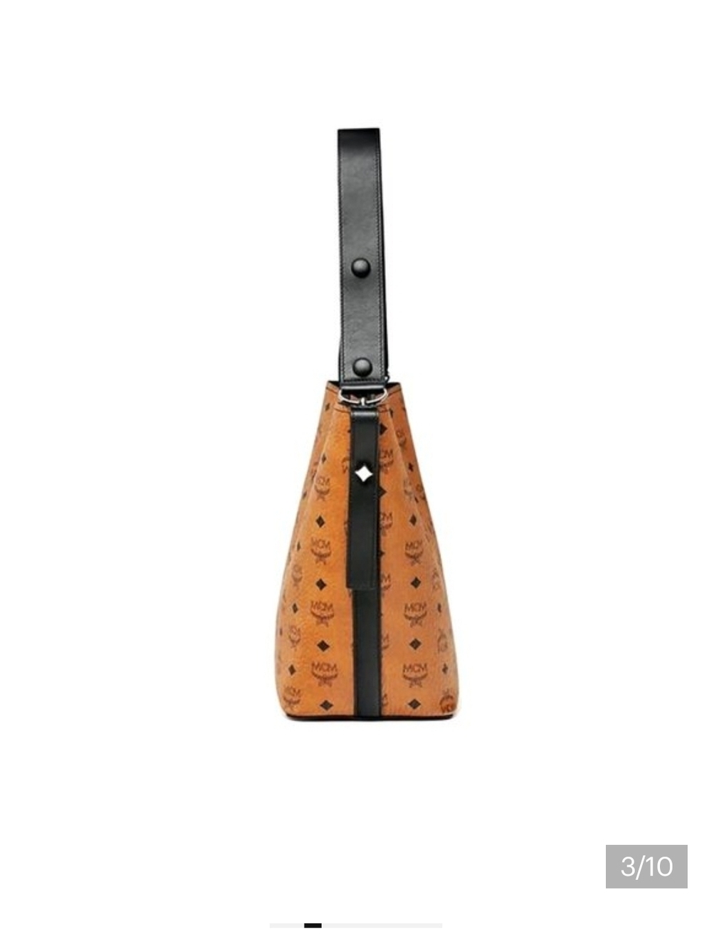 MCM Cognac Visetos Two-Piece Tote with Pouch - Picture 5 of 12